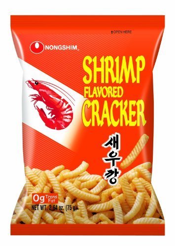 Nongshim Galletas de camarones, paquete de 4, peso neto total 10.56 onzas