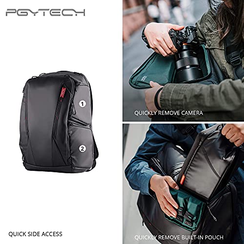 PGYTECH OneMo Camera Backpack 25L with Shoulder Bag for Mavic 3, DJI Air 2S, DJI FPV, Sony, Canon, Nikon, Drone, DJI Mavic Mini 2/Air 2, OSMO Action/Pocket, DSLR/SLR Mirrorless, Camera Tripod