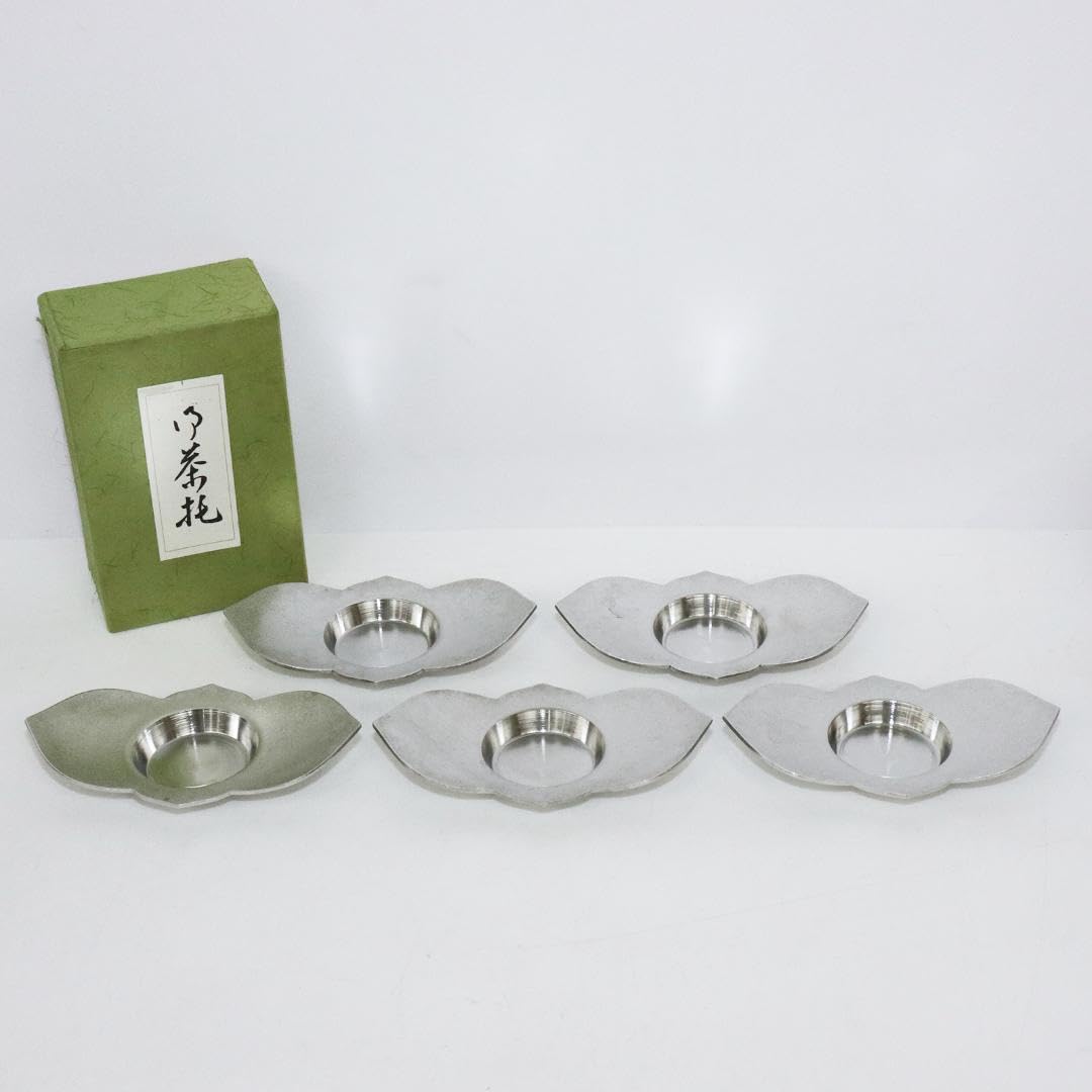 Amazon.co.jp: 秀峯堂造 茶托 剣木瓜形 5客セット 煎茶道具 : ホーム