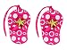 Pink Beach Themed Flip Flop Luggage Tags (Set of 2)