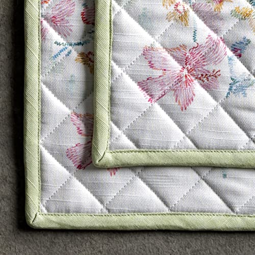 Maison d' Hermine Pot Holders Set 100% Cotton Heat Resistant Potholders 20 cm x 20 cm Hot Pads with Loop for BBQ Cooking Baking Handling Hot Pans Gifts for Mothers Day (Pack of 2 - Image 2
