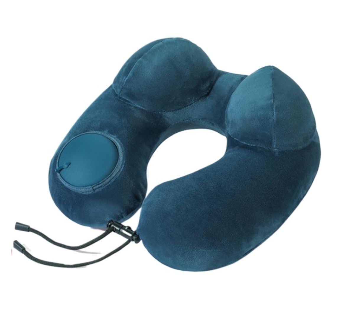 Poduszka Pod Kark do Samolotu Nadmuchiwana Poduszka Podróżna, Aksamitne Poduszki Podróżne Na Szyję Z Torbą Do Przechowywania Samolotów Pociągu(Blue-B)