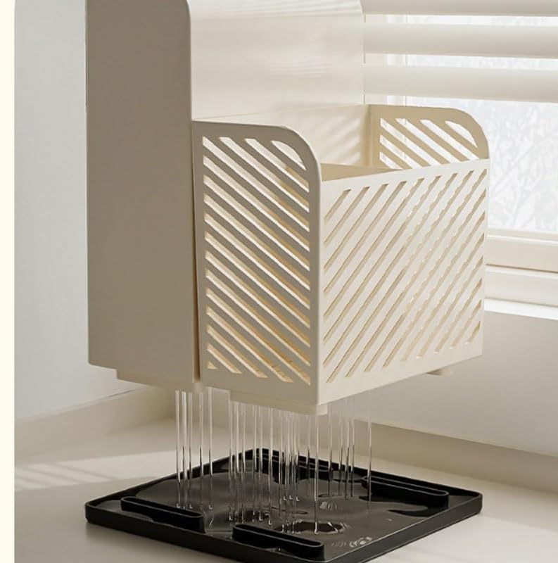 Combination Knifes Storage Rack with Water Collection Tray for Draining Chopsticks Holder Chopstick