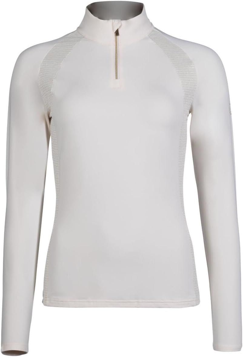 HKM Sports Women's Basil Long Sleeve Functional Shirt White Small