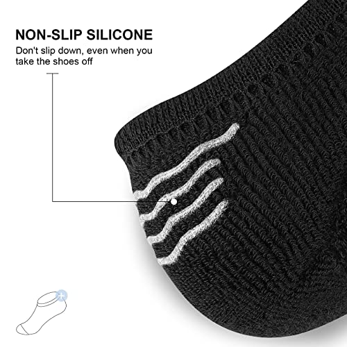 Paplus No Show Socks Womens 6 Pairs, Non Slip Cushioned Low Ankle Socks With Arch Support #TOP2
