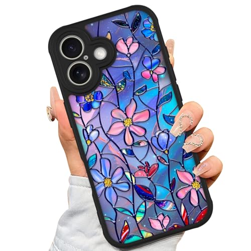 AIGOMARA Case for Phone 17, Colorful Blue Flower Floral