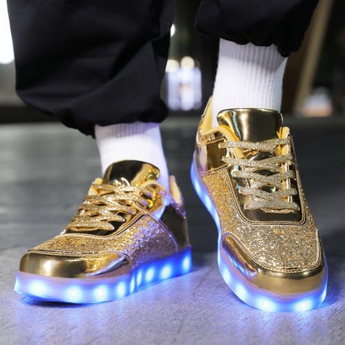 Image of SANYES LED Light Up Shoes for Women Men, Low-Top USB Rechargeable Glowing Sneakers, Luminous Dancing Shoes for Party Sports