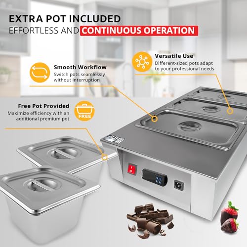 ALDKitchen Chocolate Melting Pot con control digital y 3 tanques miniatura 2