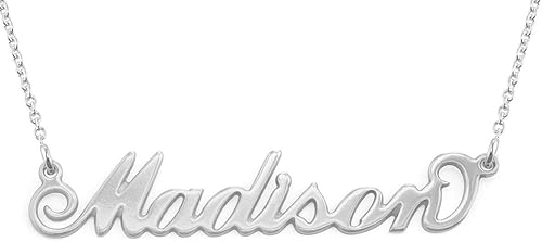 Miniatura 2 de MyNameNecklace - Collar con dije con nombre personalizable en plata esterlina 925 y chapado en oro