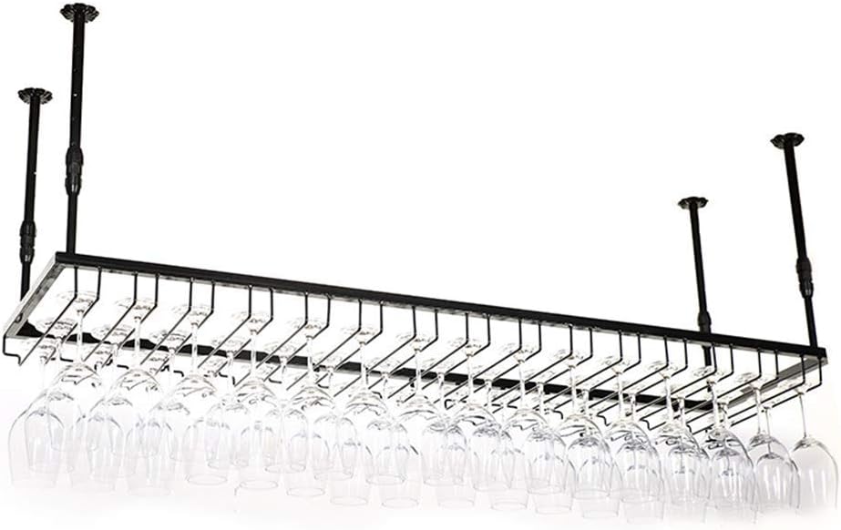 Wine Rack Wine Rack Home Red Holder Wine Glass Rack Restaurant Organize Kitchen Wine Cup Rack for Kitchen Bar Decor Organizer Hanging Wine Glass Cup Rack Adjustable Heigh,100cm(39.4in)-