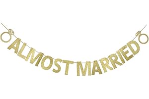Hoonpa Decors Almost Married Banner, for Wedding Rehearsal Party Sign Decorations