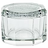 Gewicht: ca. 500 g CRISTALICA Dose mit Deckel Schatulle Crystal Diamonds D 8,5 cm Hochwertiges Glas Moderner Zeitloser Style