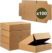 Pack Carton Boxes Self-Assembled, Gift Packages, Kraft, Packaging of 35 x 26 x 8 cm (Pack 100 Boxes)