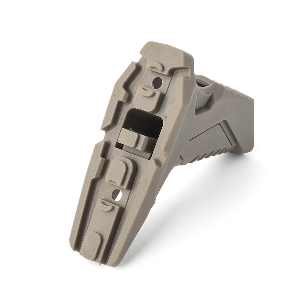 Tactical Mlok keymod Link Abgewinkelter Vordergriff Handstopp mit Kabelmanagement Frontgriff für Mlok Keymod Handschutzsystem (Braun)