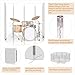 Drum Shield 6 Panels 2ft x 5ft - Acrylic panel with Stainless Steel Hinges - Perfect for Churches, Home Practice, and Live Performances. (6 panels)