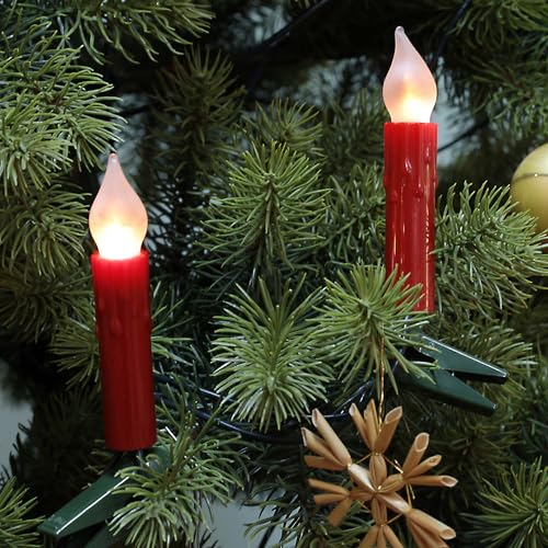 hellum Lichterkette LED-Filament mit Wachstropfen, Flammeneffekt, Made...