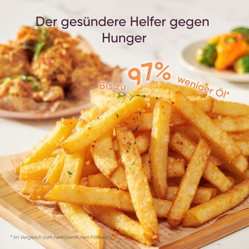 COSORI Heißluftfritteuse, Airfryer Testsieger 2024, 11-in-1 Air Fryer XXL 5,5L, Heissluftfritteuse mit Shake-Reminder, 97,3 Prozent ölsparend, 67,5 Prozent energiesparend, spülmaschinenfest Körbe – Bild 5