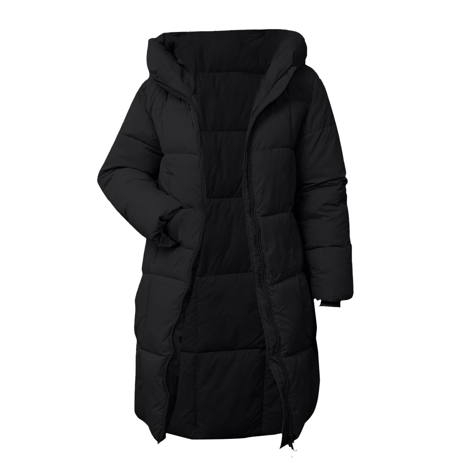 Generisch Winterjacke Damen Warm Lang Steppmantel Winter Mantel Steppjacke Parka Verdickene Funktionsjacke Mit Kapuze Outdoorjacke Wintermantel Übergangsjacke Elegante Für Damen
