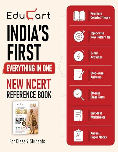 Image of Educart CBSE Class 9 English Question Bank 2026-27 | Kaveri Level R1 & R2 | New NCERT Guide and Most Important Reference Book for 2027 (with ... extra) (NCERT Class 9 All Books 2026-27)