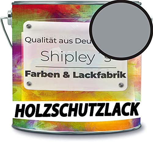 Holzschutzlack Holzlack Holzlasur wetterbeständiger Langzeitschutz Wetterschutzfarbe Holzschutzfarbe RAL 7042 Verkehrsgrau A // Shipley's Farben & Lackfabrik Cover