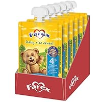 Farex Rice Cereal Baby Food for 4+ Months Babies 125 g (Pack of 6)