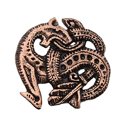 Copper Plated Viking Dragon Pin GC045