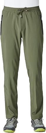 YSENTO Mens Track Pants Quick Dry Lightweight Joggers Athletic Hiking Pants Zipper Pockets
