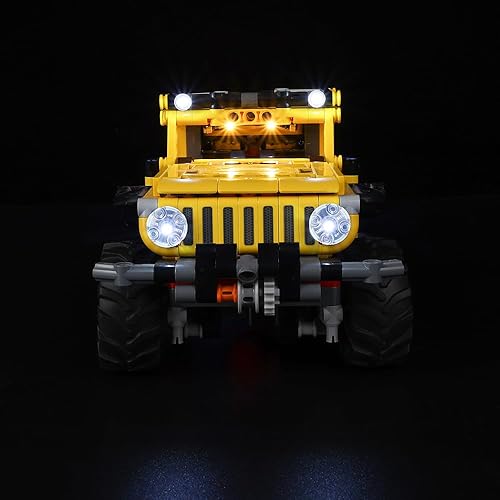 Miniatura 8 de Juego de luces para modelo Technic Jeep Wrangler Building Blocks - Kit de luces LED compatible con Lego 42122 (no incluye el modelo) (versión