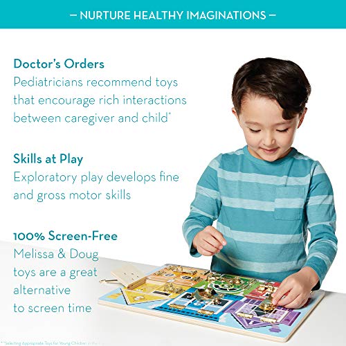 Melissa & Doug Wooden Latches Board - Sensory Activity Toy For Kids, Doors And Locks, Busy Board, Toddler Toys For Ages 3+ #TOP2