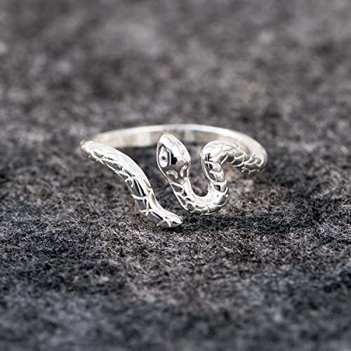 Storyjewellery Story Jewellery Silver Plated Snake Promise Rings For Women, Dainty Serpent Wrap Rings For Women, Jewelry Gifts For Her, Birthday Christmas Valentines Gifts Rings For Women (Plated 07) #TOP3