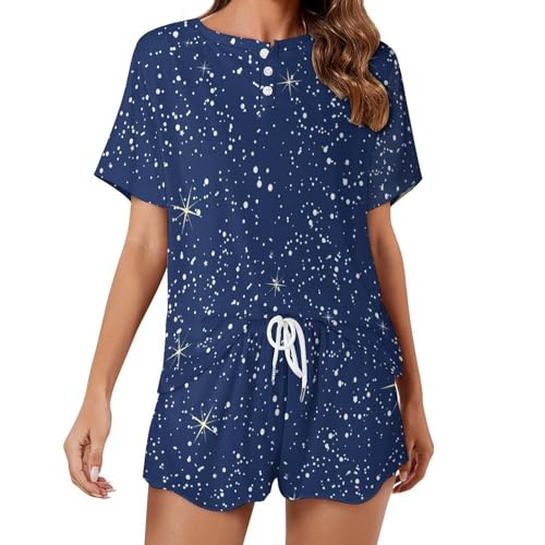 Pyjama femme étoiles pour des soirées d'été cocooning et fraîches