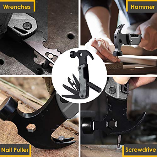 URGENEX Multitool Hammer Camping Gear 13 in 1 Stainless Steel Multitool Camping Accessories Tools Set for Emergency, Gadgets Gifts for Men Dad Husband Him Handyman - Thumbnail 6