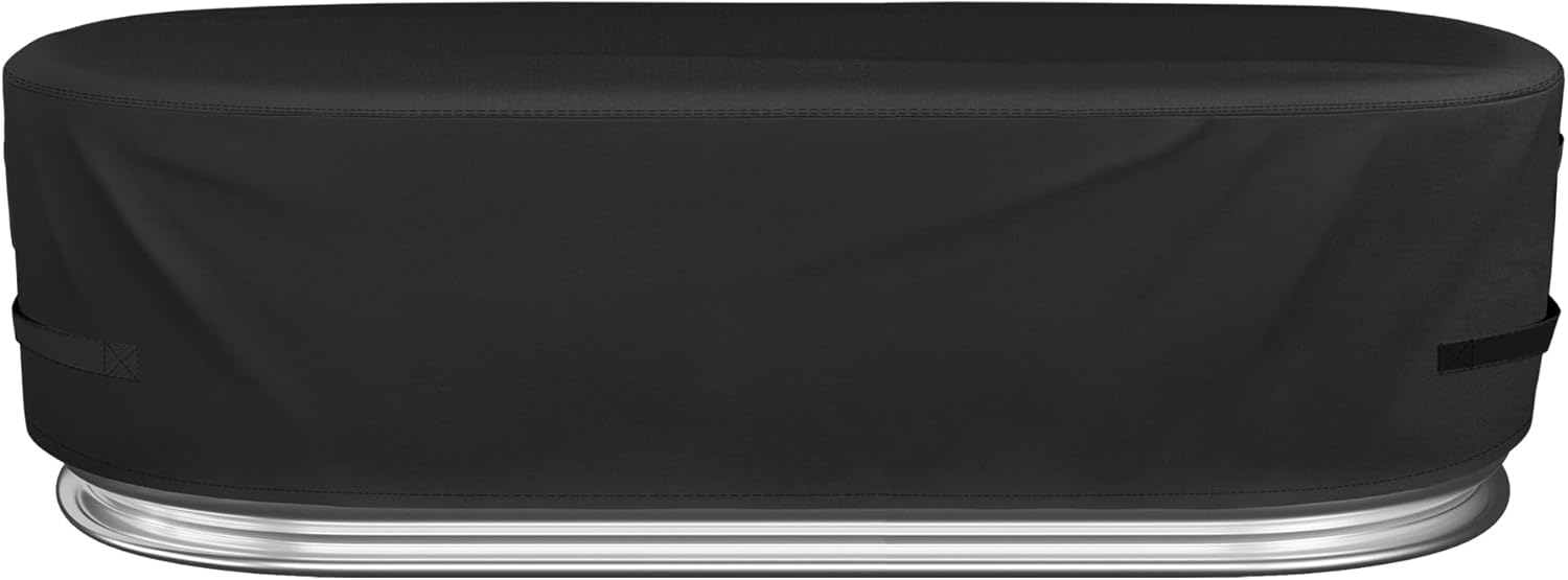 iBirdie Outdoor Waterproof 2 x 2 x 6 Stock Tank Cover for Ice Bath Cold Plunge Pool - 600D Heavy Duty Weatherproof Oval Tub Covers Compatible for Rubbermaid Water Trough
