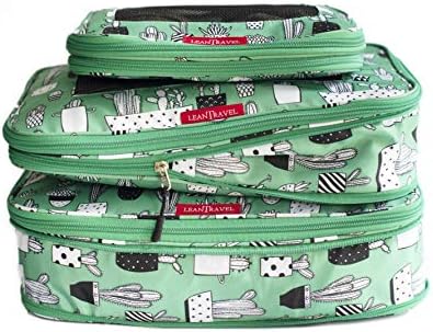 LeanTravel Compression Packing Cubes Luggage Organizers (3) Set