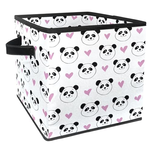 Boîte de rangement cube tissu pliable panda pour libérer de l'espace - 2