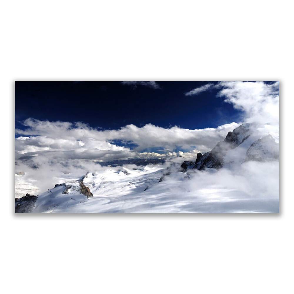 Tableau mural moderne verre trempé 140x70cm résistant pour mur vide