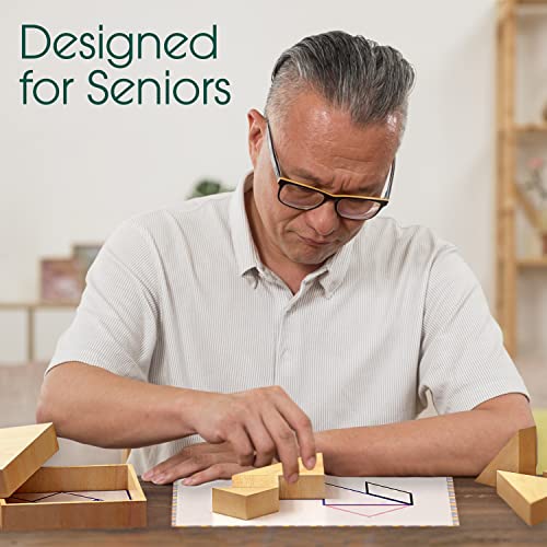 Keeping Busy Tangram Game – Dementia Activities For Seniors - Easy Puzzle Board Games – Matching Activity With Puzzle Templates – Engaging Alzheimers Product - Cognitive Game For Elderly #TOP4