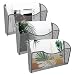 EasyPAG Wall File Holder Hanging Organizer 3 Mesh Collection Single Pocket for Office and Home,Silver
