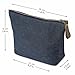 SMRITI Canvas Large Makeup Bag Pouch Purse Cosmetic Organizer for Women - Blue