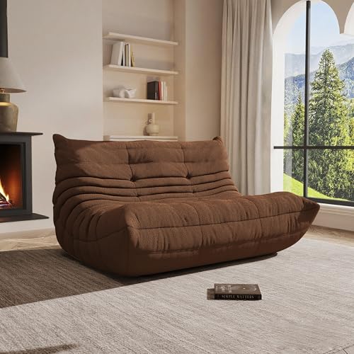 Image of Modular Sectional Sofa Couches L-Shape Couch 3 Seat Modular Sofa Memory Foam Sectional Couches for Living Room, (Coffee, Loveseat)