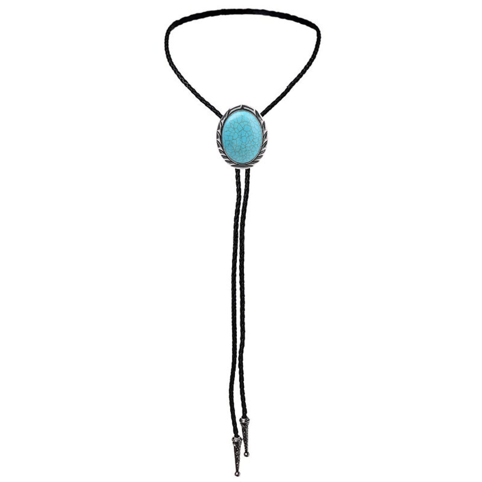 Herren-Bolo-Krawatte – Windzeichen, Dreidimensionale, Fächerförmige Edelstein-Krawatte, Leder-Seil-Halskette, Herren- Und Damenmode, Fliege, Pulloverkette
