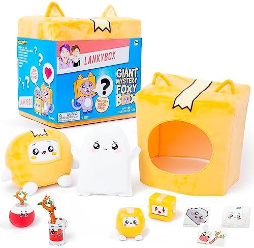 LankyBox Giant Foxy Mystery Box Foxy Mystery Box With 10 Exciting Toys To Discover Inside, Officially Licensed Merch, Multicolor