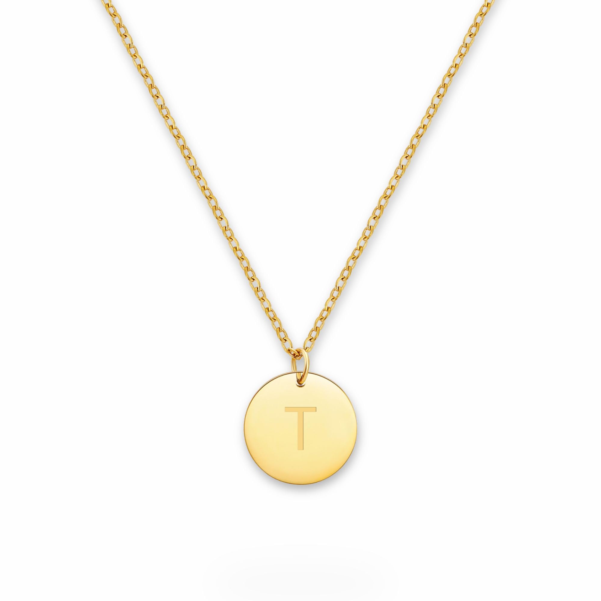 GD GOOD.designs Kette mit Buchstaben Gold 18 Karat - Wasserfest | Goldkette für Damen mit A-Z Anhänger | Initial Buchstabenkette