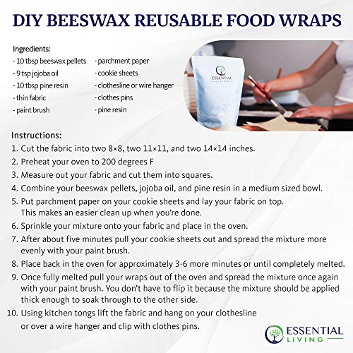 Essential Living: Pine Resin Powder - 1 lb. - Natural Tree Resin for DIY Beeswax Food Wraps, Pine Tar Soap and More - Grip Enhancer for Baseball, Tennis, Gymnastics and More - Harvested in the USA
