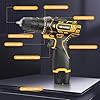 Cordless Drill Set 12V Power Drill with Battery and Charger, 2-Speed Electric Drill with 3/8 Keyless Chuck