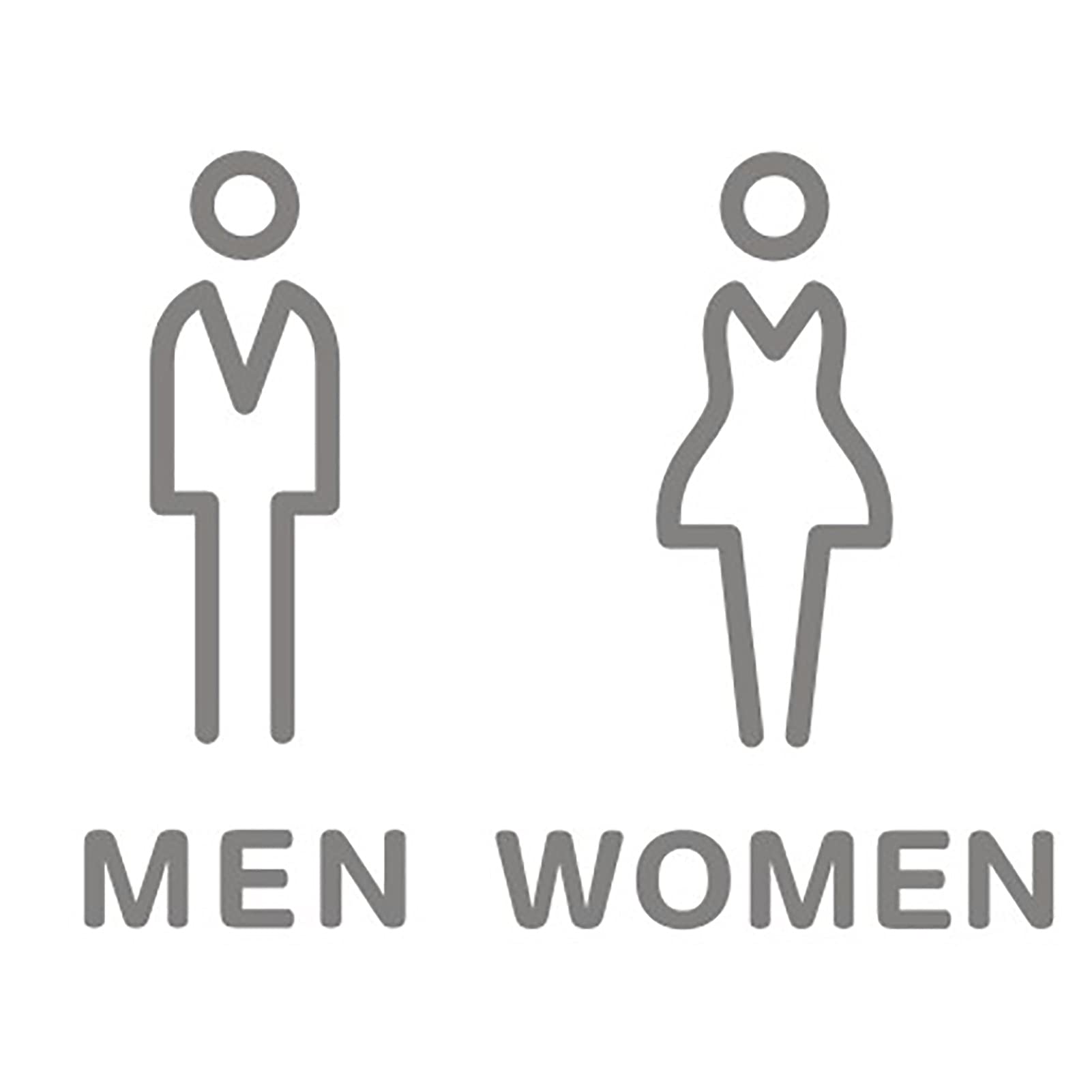 Nowoczesne tabliczki informacyjne do toalet, męskich i żeńskich, akrylowe na drzwi toalety unisex(Man+women)