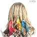 Produktbild Jurxy Böhmische Pfau Feder Kopfschmuck Stirnband Damen Hippie Boho Indianer Stirnbänder Zigeuner Headwear BB Clip Frau Mädchen Lieblings Haarschmuck  Gelb rot blau