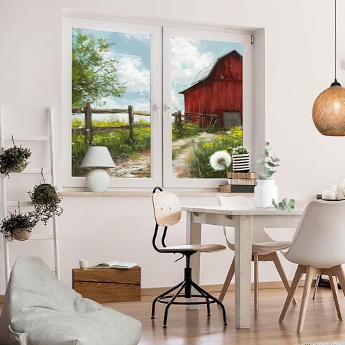 Película para ventana con privacidad estilo rústico 17.7x23.6 in x2 miniatura 5