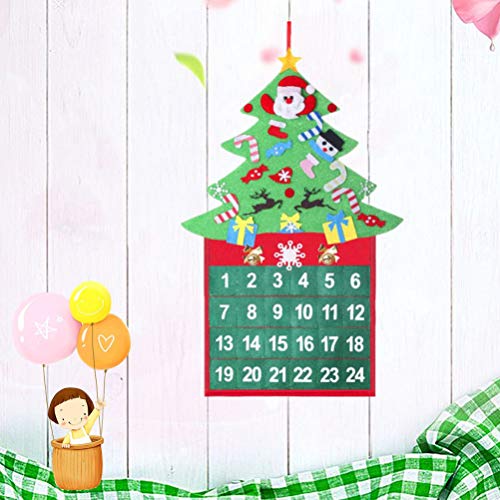 Amosfun Calendário Do Advento de Natal Pendurado Calendário de Contagem Regressiva da Ãrvore de Nata