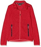 Reißverschlusstaschen CMP Mädchen Strick Fleecejacke, Corallo/Ibisco, 152